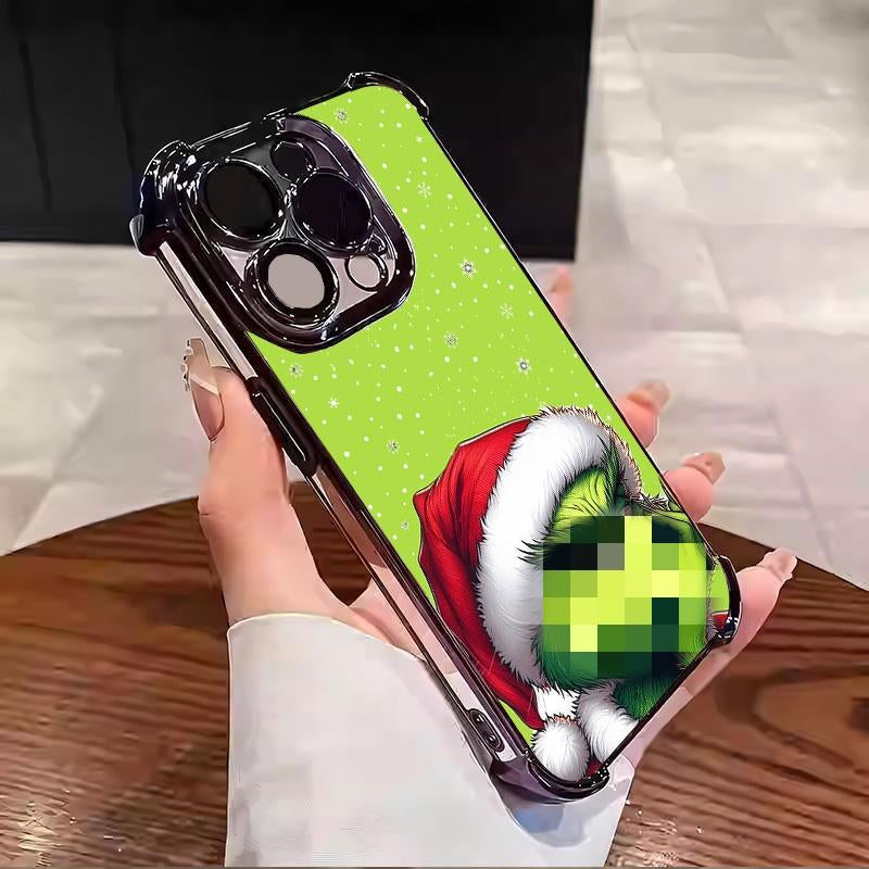 The Little Green Creature Christmas Phone Case with Four-Corner Bumper Protection – Perfect Green Little Man-Themed Christmas Gift Phone Case for Iphone 17 16 15 14 13 12 11 PRO plus MAX AIR Phone Case #+SD23