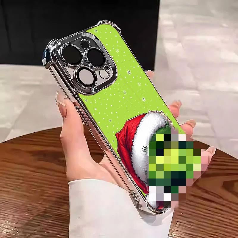 The Little Green Creature Christmas Phone Case with Four-Corner Bumper Protection – Perfect Green Little Man-Themed Christmas Gift Phone Case for Iphone 17 16 15 14 13 12 11 PRO plus MAX AIR Phone Case #+SD23