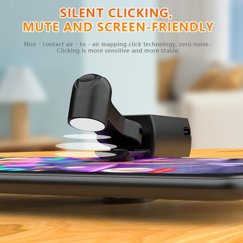 2025 Rechargeable Automatic Clicker for Smartphone with Built in Battery 99 Speed Settings Smart Trigger for Gaming Apps Shopping Rewards and Live Streaming Likes Black