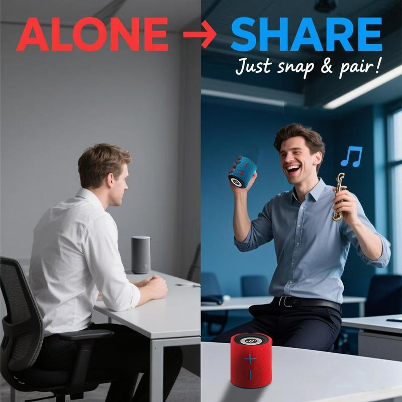 Stromberg TWIN-2 Portable Bluetooth Speaker with Magnetic 2-In-1 Design IPX4 Water Resistant 10H Playtime TWS Pairing BT5.3 FM Radio for Home Party Outdoor Beach Audio Stereo 20W Subwoofer