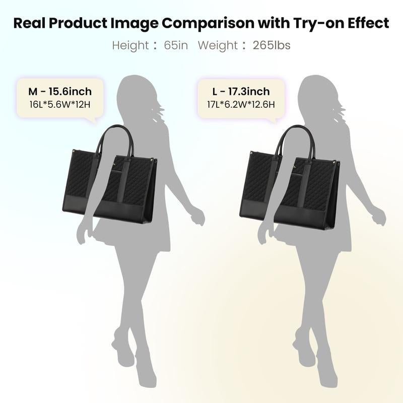 【Black Friday】Lovevook Laptop Tote Bags for Women,15.6-17.3 Inch Laptop Zipper Work Bags with Clutch Purse,Shoulder Bag with Adjustable Straps & 2 Cup Holders, Womens Briefcase for Travel,Teacher,Doctor, Nurse,Christmas Gift Ideas Tiktokshopblackfriday