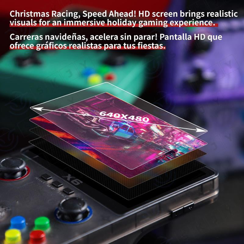 Retro Game Console with Ultra HD Color Screen, Portable Handheld Gaming Machine, Dual Joystick Gba Simulator, Supports Multimedia Music Movies, Wireless Portable Console
