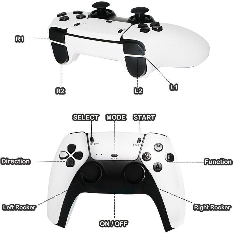 Mass Games Retro Game Console with 20000+ Built-In Games 19 Emulators 2 Wireless Controllers 4K Output & 64GB SD Card Perfect for Kids & Adults - Portable Gaming System Tiktokshopblackfriday