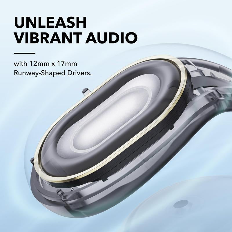 [Tiktokshopblackfriday] Soundcore C30I by Anker, Open-Ear Earbuds, Clip-On Headphones, Lightweight Comfort, Small-Ear Friendly, Stable Fit, Firm-Shell Design, Attachable Ear Grips, Big Drivers for Clear Audio, 30H Play, IPX4