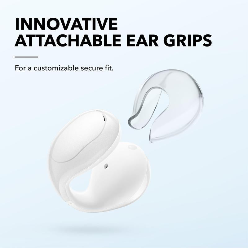 [Tiktokshopblackfriday] Soundcore C30I by Anker, Open-Ear Earbuds, Clip-On Headphones, Lightweight Comfort, Small-Ear Friendly, Stable Fit, Firm-Shell Design, Attachable Ear Grips, Big Drivers for Clear Audio, 30H Play, IPX4