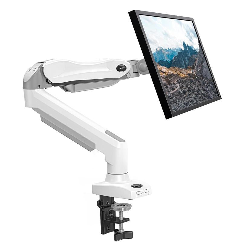 HUANUO Dual/Single Monitor Stand - Grommet Mounting Base for 13''-32'' Screens - Each Arm Holds 4.4 to 19.8Lbs-Full Adjustable Monitor Desk Mount Swivel Vesa Bracket with C Clamp#Tiktokshopblackfriday
