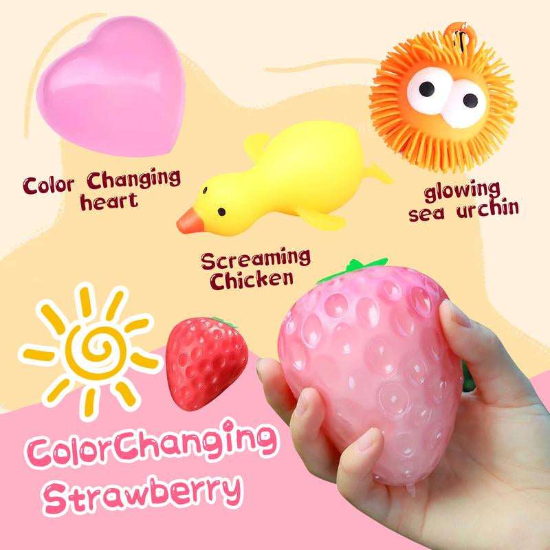 Pinch Family 8-Piece Taba Squishy Kit for Kids & Adults Cute Stress Relief Soft Toys to Relieve Anxiety and Stress Christmas Gifts Squeezing